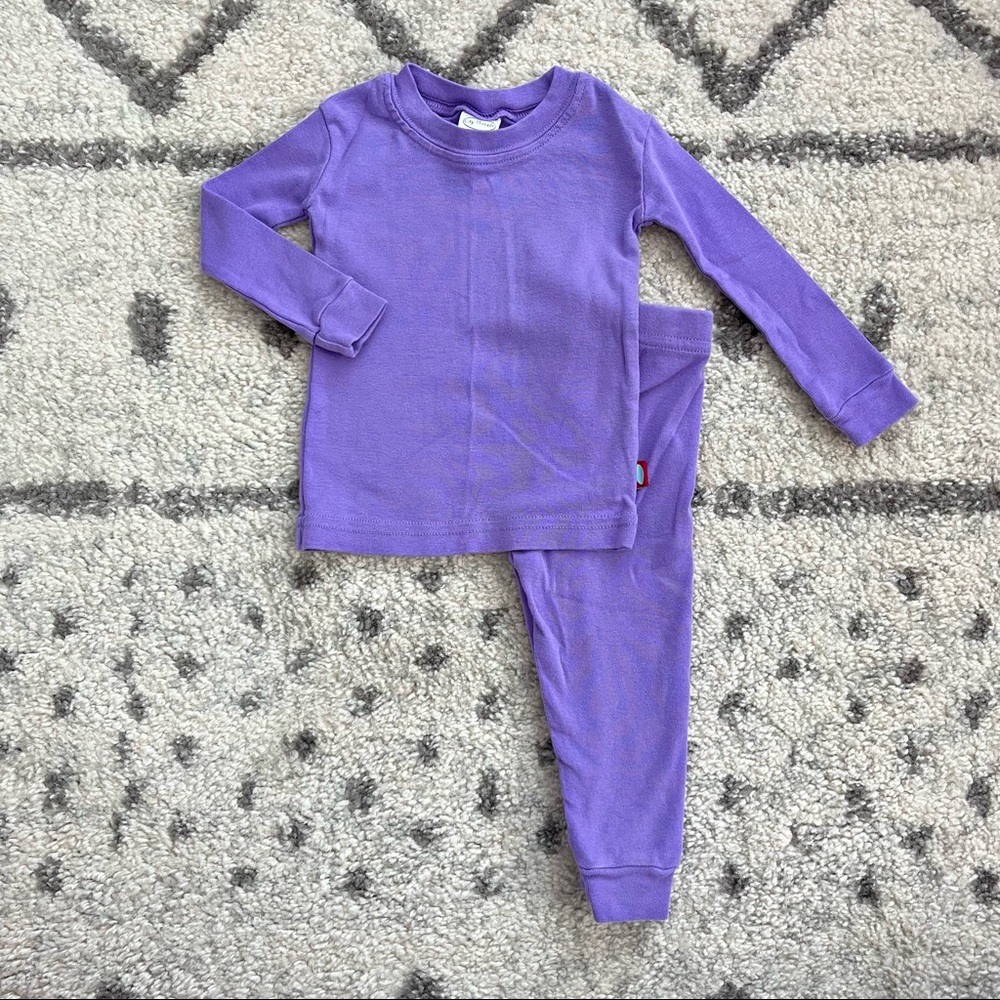 City Threads 100% Organic Cotton Pajama Set, Purple